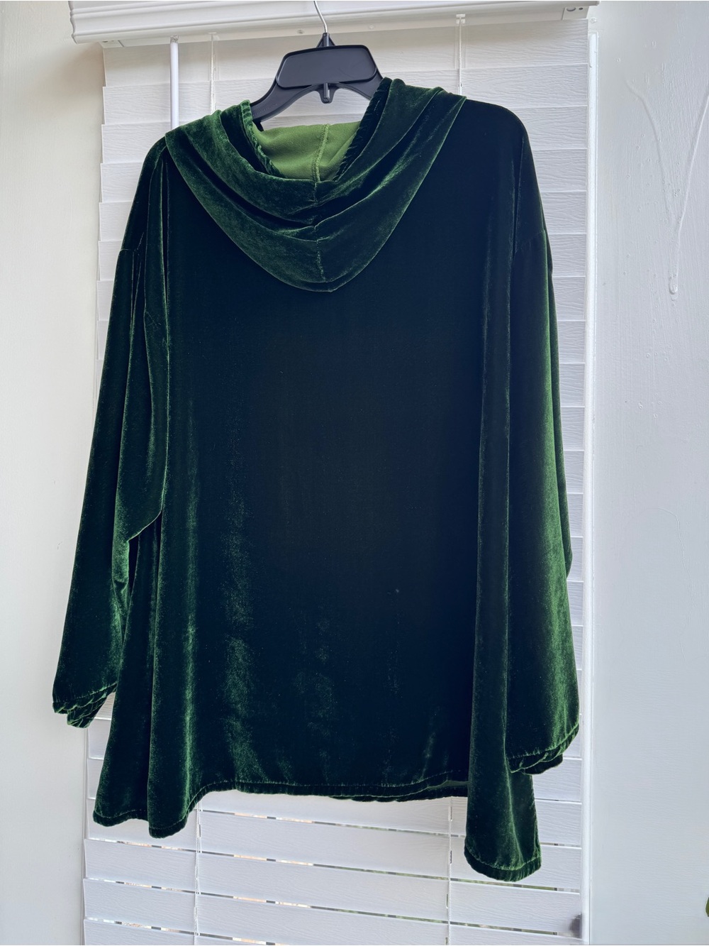 Bryn Walker Silk Blend Velvet Oversized Hoodie Tunic XL Lagenlook USA - Picture 6 of 9